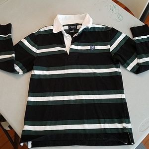 CHAPS Boys Black/Green/White Polo Top